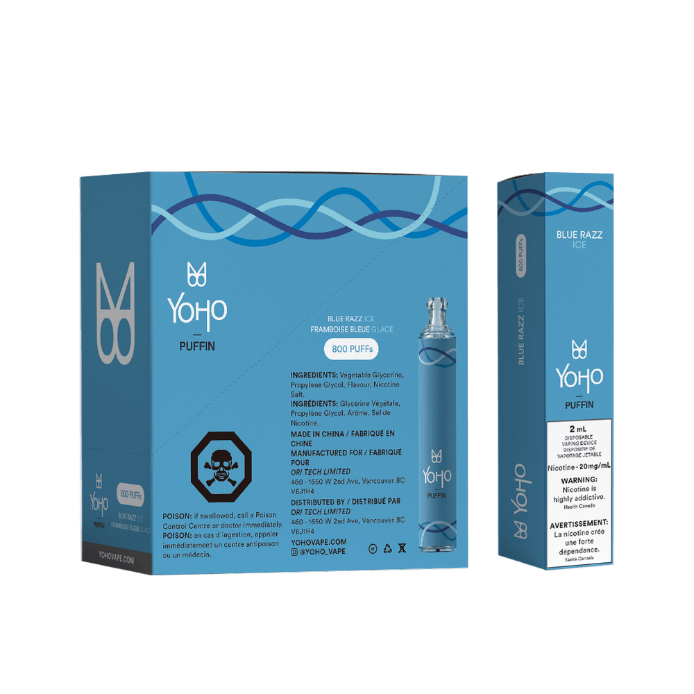 PUFFIN - Blue Razz Ice - 10 PACK